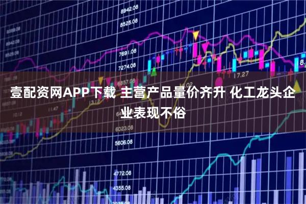 壹配资网APP下载 主营产品量价齐升 化工龙头企业表现不俗